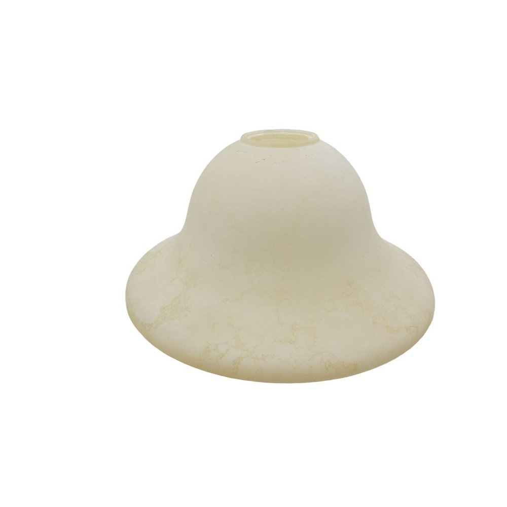 vintage reclaimed frosted white glass bell lamp shade